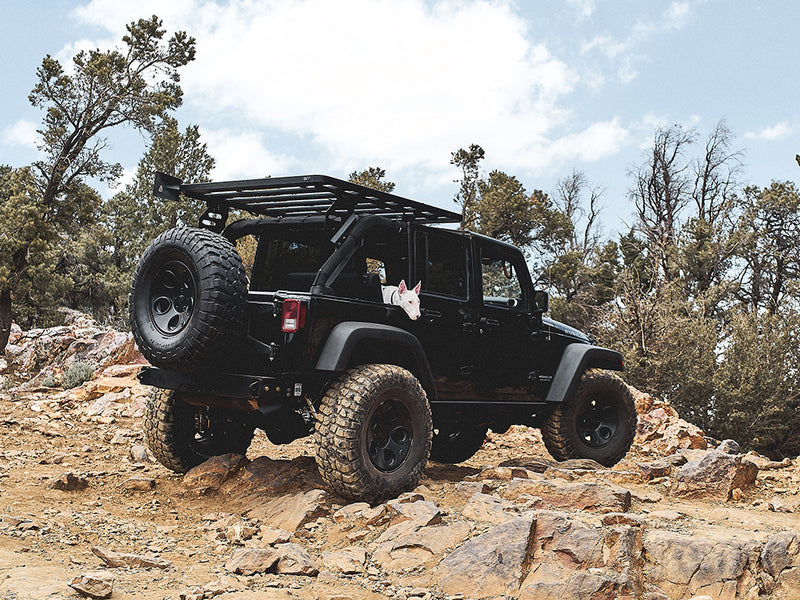 Front Runner Jeep Wrangler JK 4 Door (2007-2018) Extreme 1/2 Roof Rack Kit - by Front Runner - KRJW004T