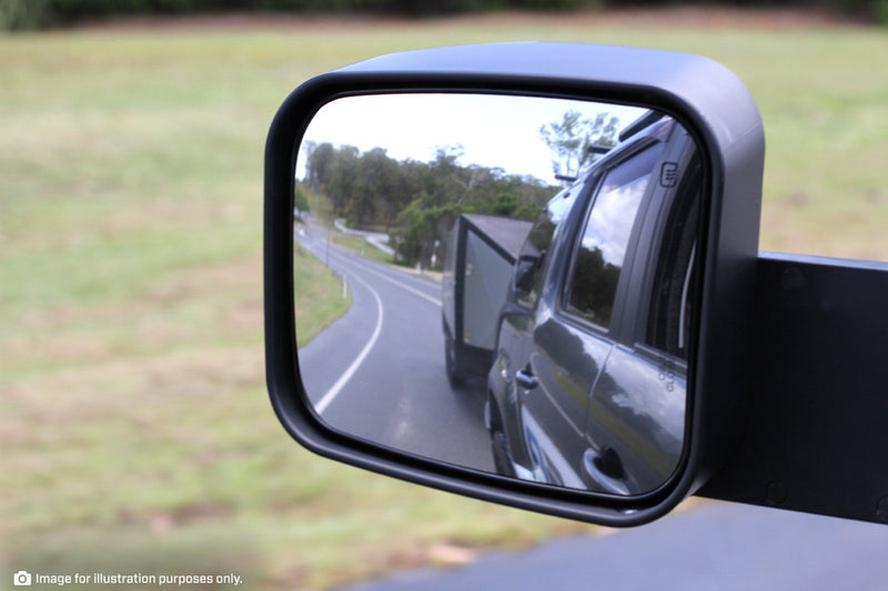 MSA Towing Mirrors Ford Everest-black. 2012-current. Electric, No Indicators TM1800