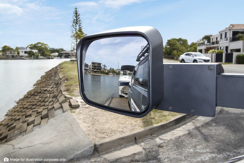 MSA Towing Mirrors LC200 Landcruiser-black. 2007- Current. Black, Electric, Indicators. TM302