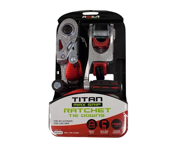 ROLA RATCHET 2.5CM X 3.6M PAIR TITAN RTDOH236