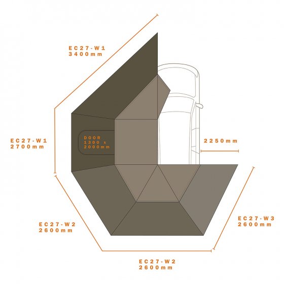 Darche Eclipse 270 Gen 2 Wall 3 Left (T050801743C)